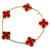 Bracelet Charm Alhambra Van Cleef & Arpels Rouge  - vue 1