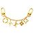 Portachiavi Louis Vuitton Fleur de Monogram Rosa D'oro Crudo