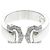 Cartier 2C Boucle Ring aus Weißgold Silber - Ansicht 5