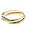 Anello Cartier Trinity in oro 18K rosa bianco e giallo D'oro - vista 3
