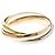 Anello Cartier Trinity in oro 18K rosa bianco e giallo D'oro - vista 4