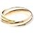Anello Cartier Trinity in oro 18K rosa bianco e giallo D'oro - vista 5