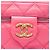 Chanel Small CC Vanity Case aus gestepptem Lammleder in Rosa mit Kette Pink - Ansicht 5