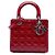 Dior Red Medium Patent Cannage Lady Dior Rosso Bordò