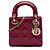 Dior Red Mini Patent Cannage Lady Dior Rosso Bordò