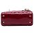 Dior Red Mini Patent Cannage Lady Dior Rosso Bordò - vista 3
