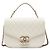 Chanel White Paris Cuba Medium Quilted Caviar Thread Around Flap Bianco Crudo