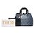 Sac Dior Toujours Medium en denim bleu Oblique - vue 7