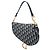 Borsa Saddle Dior in tela Oblique blu - vista 2