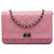 Chanel Boy Wallet On Chain aus rosa gestepptem Lammleder Pink
