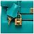 Hermès Blue Clemence Kelly II Retourne 28 Turchese - vista 6