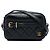 Bolsa Camera Chanel Small em pele de cordeiro acolchoada preta com fivela Preto