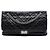 Chanel Black Quilted Aged Calfskin Reissue 2.55 Double Flap 227 Nero