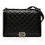 Chanel Black Large Quilted Lambskin Boy Flap Nero