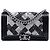 Chanel Black Old Medium Sequin And Patent Boy Flap Nero