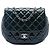 Chanel Green Medium Quilted Patent Bubble CC Flap Verde Verde scuro