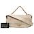 Borsa Chanel Mademoiselle in Tweed Beige Chocolate Bar - vista 7