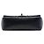 Chanel Mini Rectangular Classic de piel de cordero negra con dijes de corazón de San Valentín, Single Flap Negro - vista 3
