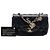 Chanel Mini Rectangular Classic de piel de cordero negra con dijes de corazón de San Valentín, Single Flap Negro - vista 7