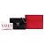 Clutch Valentino One Stud piccola in camoscio nero con cristalli e catena - vista 7