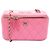 Chanel Trendy CC Vanity Case Small aus gestepptem Lammleder in Rosa mit Kette Pink