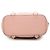 Tote Valentino Rockstud em couro de bezerro granulado rosa com corrente - vista 3