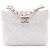 Borsa Chanel Secret Box Small in pelle d'agnello matelassé bianca con CC Bianco