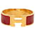 Bracelet Hermès Clic Clac H GM en émail rouge large  - vue 1