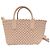 Mini Cabat Tote Bottega Veneta in nappa Intreccio rosa - vista 2