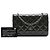 Chanel Gray CC Quilted Patent Wallet On Chain Braun Anthrazitgrau - Ansicht 7