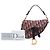 Mini borsa Saddle Dior in tela Oblique rossa Rosso Bordò - vista 7