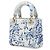 Dior Mini Lady Dior Jardin D Hiver in vitello perlinato bianco - vista 2