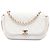 Chanel White CC Quilted Goatskin Casual Trip Flap Weiß