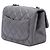 Chanel Gray Mini Square Classic Iridescent Lambskin Single Flap Marrone Grigio antracite - vista 2