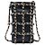 Clutch Chanel Tech Me Out in pelle d'agnello nera con catena Nero