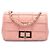 Chanel Mini Reissue 2.55 Flap in pelle d'agnello iridescente rosa, trapuntata Chocolate Bar