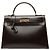 Hermès Brown Box Calf Kelly II Sellier 32 Marrone Marrone scuro