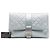 Chanel Silver Quilted Lambskin Grip Clutch Silber - Ansicht 7