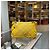 Borsa a tracolla Bottega Veneta in pelle intrecciata gialla - vista 3