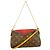 Louis Vuitton Monogram Pallas Clutch Handbag M41638 Brown Fuschia