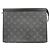 Louis Vuitton Monogram Eclipse Pochette Voyage MM Clutch Bag Nero