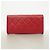 Cartera larga Chanel de piel de becerro granulada roja - vista 9