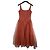 Autre Marque Vestido midi de tul naranja Lace & Beads