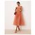 Autre Marque Vestido midi de tul naranja Lace & Beads - vista 5