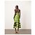 Autre Marque Abito Midi ARRANGE Floreale Verde con Cut-Out - vista 5