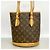 Borsa Tote Louis Vuitton Monogram Bucket PM Marrone - vista 10