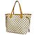 Borsa Tote Louis Vuitton Damier Azur Neverfull MM Bianco
