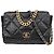 Chanel Borsa a Spalla Maxi Nera in Agnello Nero