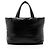 Sacola Shopping Saint Laurent em couro acolchoado com logo Preto - vista 3