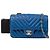 Chanel Classic New Mini Chevron Crossbody Blu